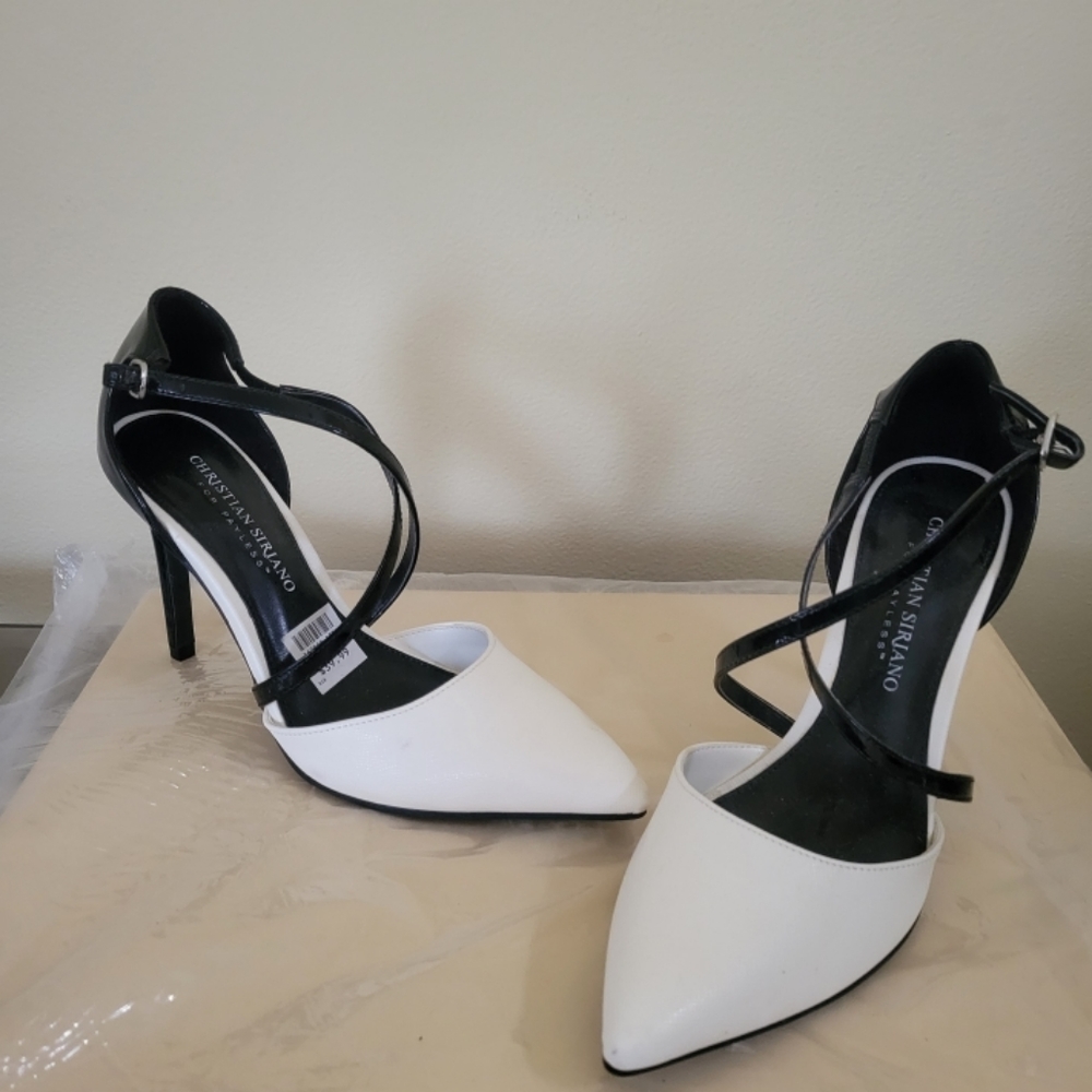 Christian Siriano Black White Pumps